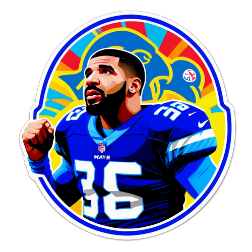 Drake Maye NFL Játék Sticker