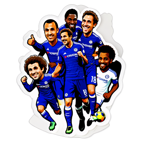 Autocolant cu jucători celebri de la Chelsea