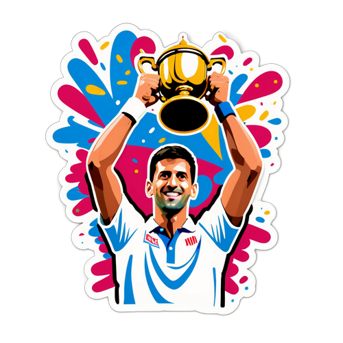 Sticker ng Pagsalubong ng Tagumpay ni Novak Djokovic