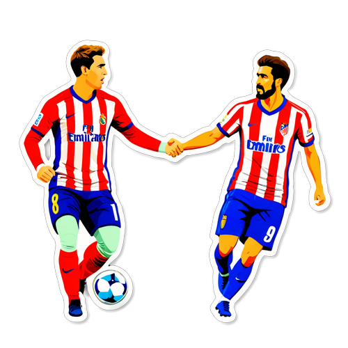 Sticker mô tả trận đấu giữa Real Madrid và Atlético Madrid