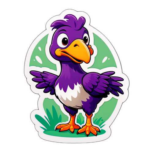 Illustrazione di un personaggio giocoso in maglia della Fiorentina