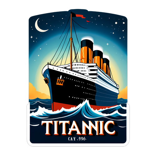 Poster in stile vintage del Titanic