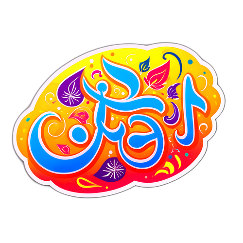 भारतीय संस्कृति का रंगीन स्टिकर