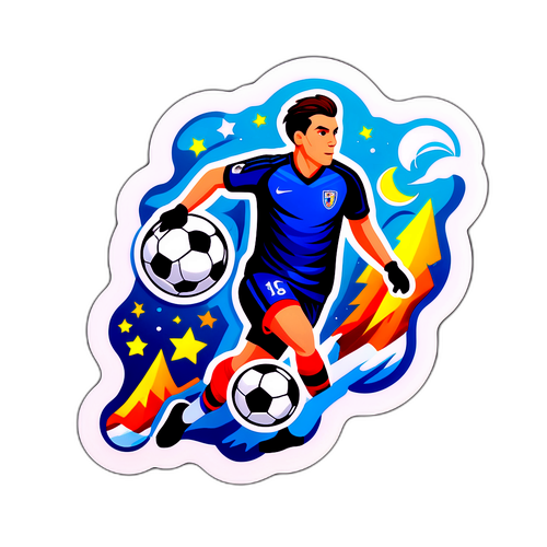 축구와 겨울 스포츠를 결합한 현대적 디자인