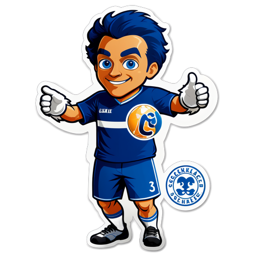 Schalke Fanliebe Entfesselt! Entdecke Den Stylischen Sticker Mit Unserem Maskottchen!