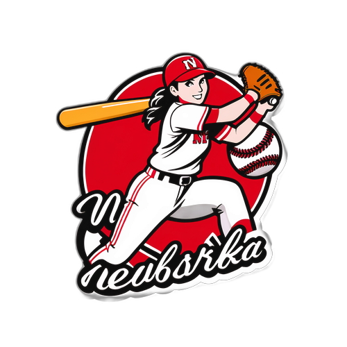 Dynamic Nebraska Softball Pride Sticker