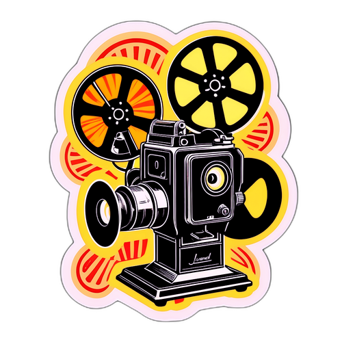 Autocollant vintage de cinéma classique