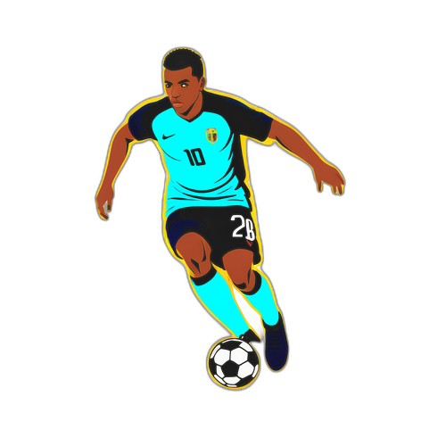 Sticker cu Vitinha driblând o minge de fotbal