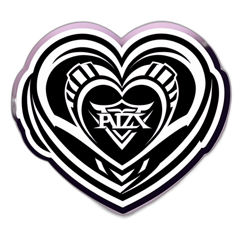 Σχέδιο αυτοκόλλητου με καρδιά γύρω από το λογότυπο του ΠΑΟΚ