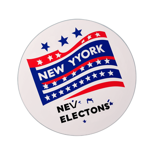 Αυτοκόλλητο με ψηφοφορία και υπογραφή "Εκλογές της Νέας Υόρκης"