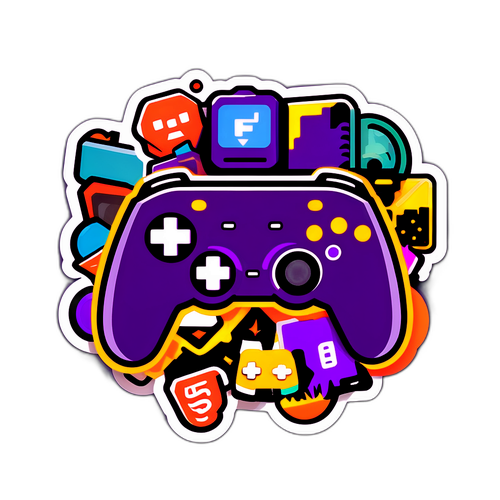 ट्विच लोगो के साथ गेमिंग आइकॉन स्टिकर