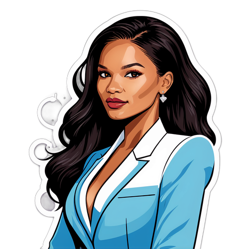 Design cu Cassie Ventura în stil formal, susținând o cauză umanitară