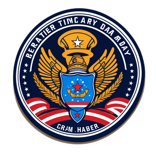 紀念軍事日貼紙設計