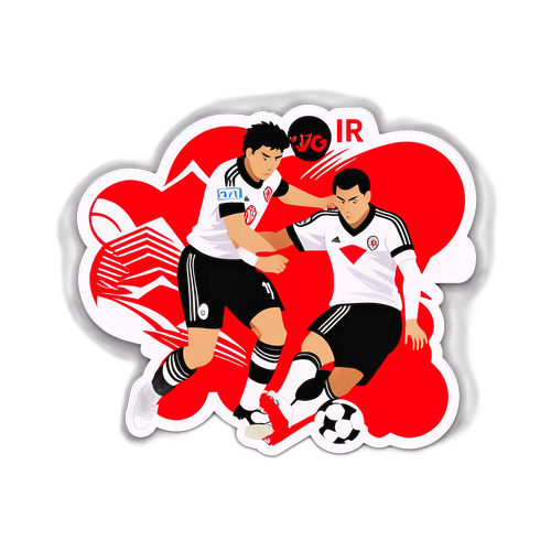 Sticker featuring cầu thủ River Plate và Urawa Reds trong một trận đấu
