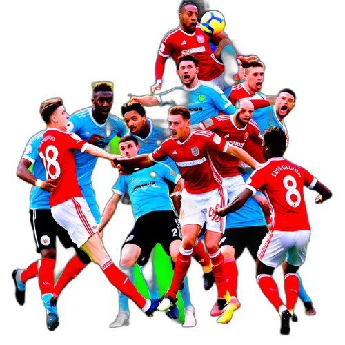 Nottingham Forest ja Brentford pelaajia taistelemassa pallosta