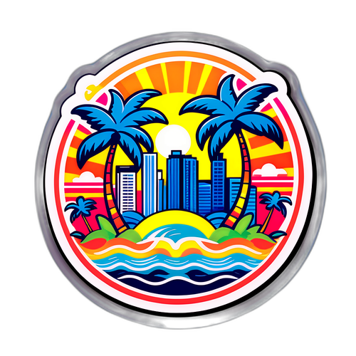 Autocollant Énergique de Miami