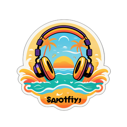 Sticker ng Spotify na sumasalamin sa diwa ng tag-init