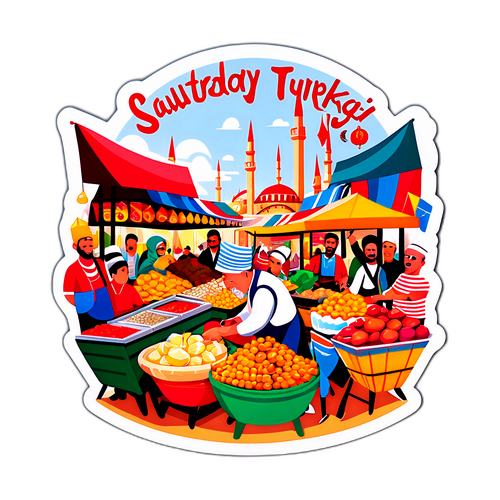 Cumartesi Türk Pazarı Sticker