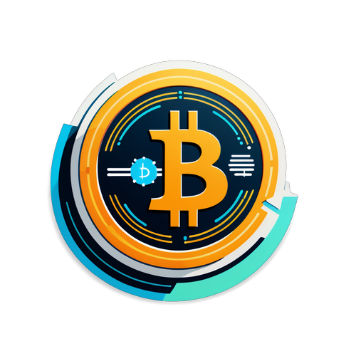 未来風の暗号通貨ステッカー