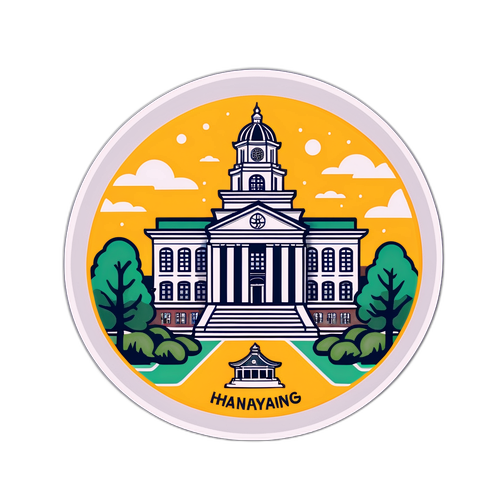 한양대학교 아이코닉 건물 스티커 디자인