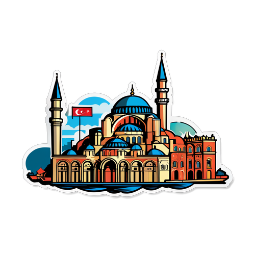 İstanbul Silüeti ile Tarihi Binalar: Hayallerinizi Süsleyecek Sticker Tasarımı!