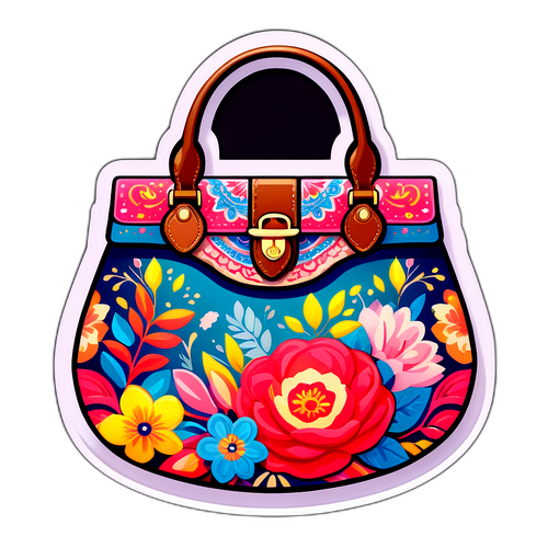 Çiçek Desenli Lüks Çanta Tasarımı