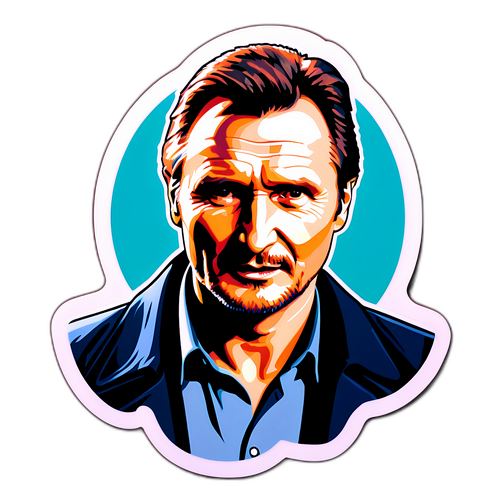 Sticker dedicat carierei cinematografice a lui Liam Neeson
