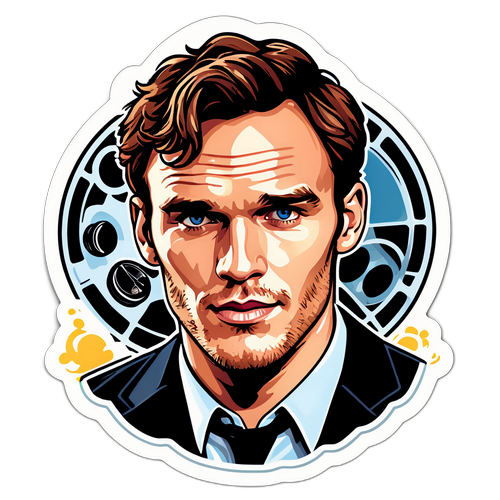 Adesivo Divertente di Sam Claflin con Elementi dei Suoi Ruoli Cinematografici