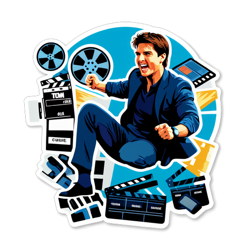 Actionklistermærke med Tom Cruise