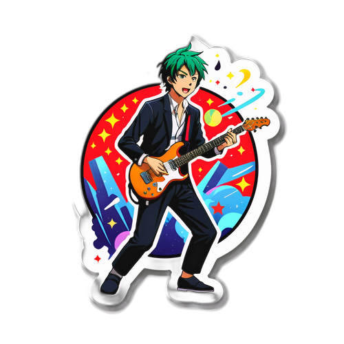 伝説的なアートスタイルのステッカー:ユヤ・ヤナギのライブパフォーマンス