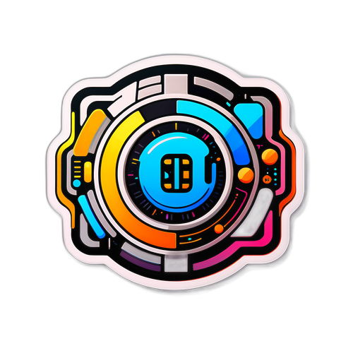 未來科技風格的“ond”貼紙