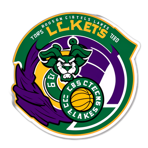 Adesivo Iconico Rivalità Celtics e Lakers