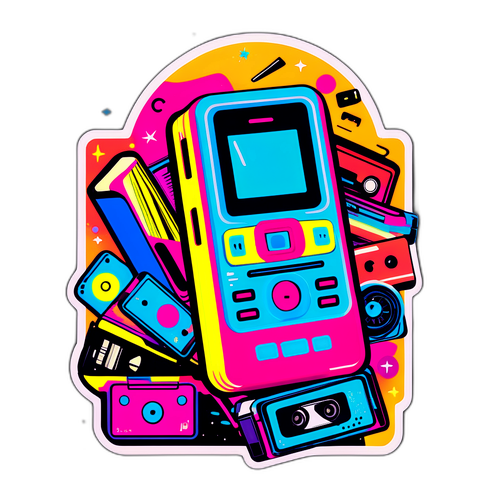 Autocolant retro inspirat din anii '90