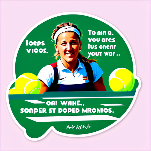 Citazione Ispiratrice di Azarenka con Sfondo di Campo da Tennis