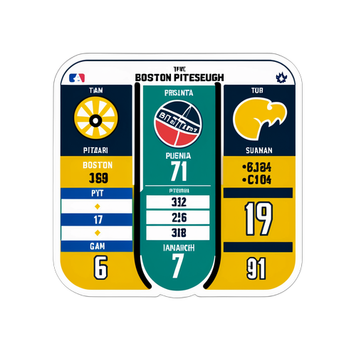 Спортивная наклейка с личным прогнозом матча Бостон-Питтсбург