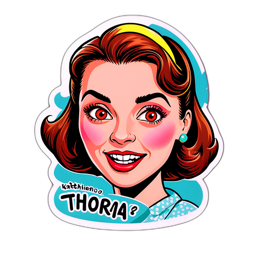 תווית קרטון מצחיקה של קתרין אוהרה