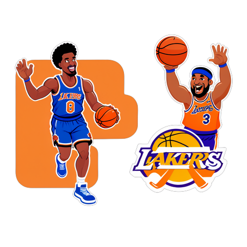 Mga Kartoon na Karakter ng Lakers at Knicks sa Paligsahan