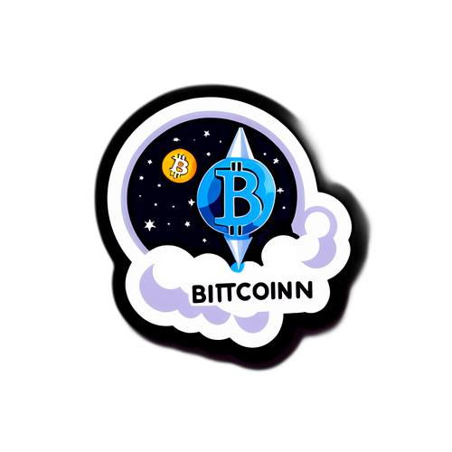 Bitcoin Naar de Maan Sticker