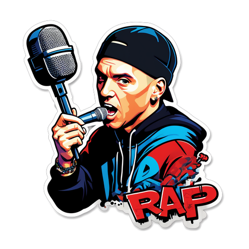 Eminem's Urban Legend: The Bold 'Rap God' Sticker That Every Fan Needs!