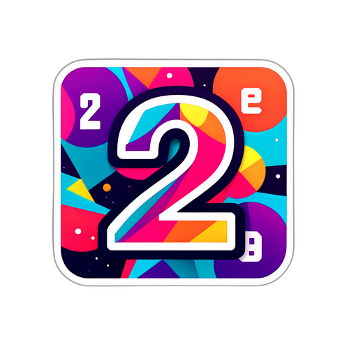 अँब्स्ट्रैक्ट स्टिकर नंबर '2'