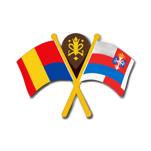 Thiết kế hình dán với hai lá cờ Bỉ và Slovakia đan xen