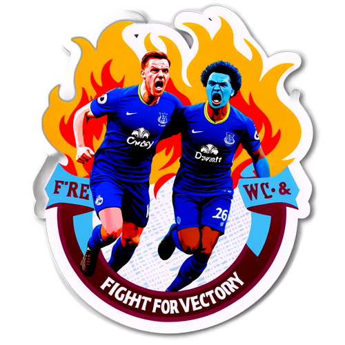 A híres Everton-West Ham mérkőzés pillanata