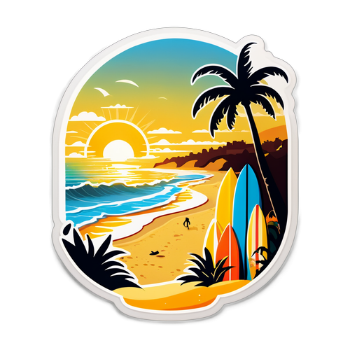 Stiker Bertema Perjalanan Estoril Praia
