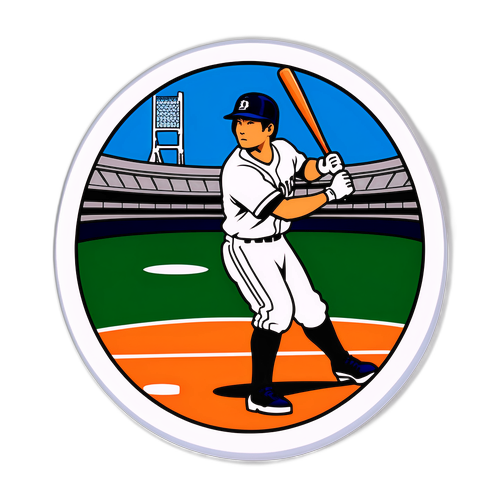 バッターボックスに立つ落合博満のデザイン