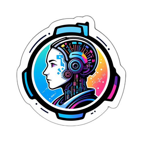 高科技人工智能公司贴纸