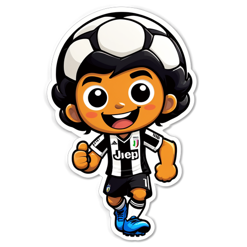 Spelglad Juventus-märkt klistermärke