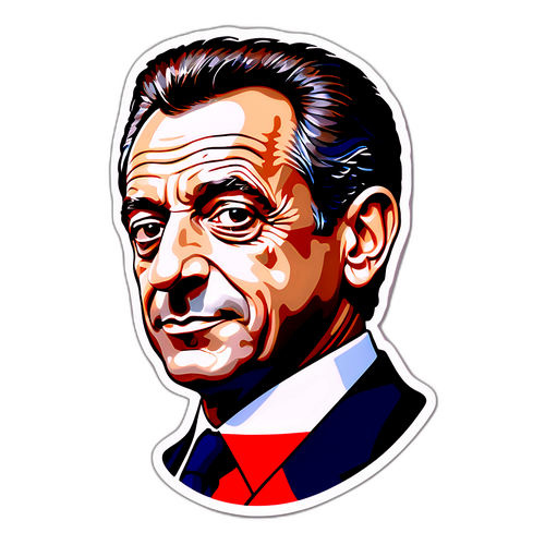 Fransız Bayrağı Renklerinde Stilize Portre