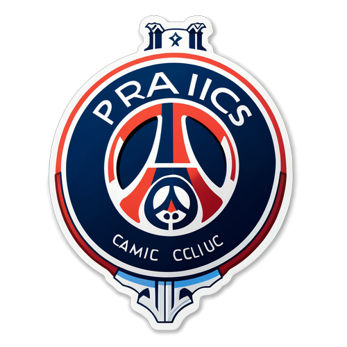 Elegancki sticker PSG z kolorami drużyny