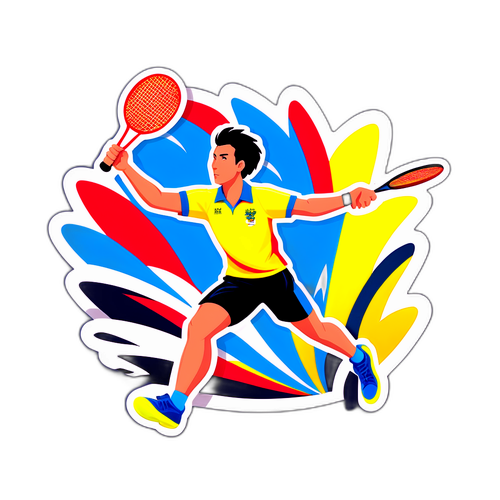 大學運動會羽毛球比賽活動貼紙