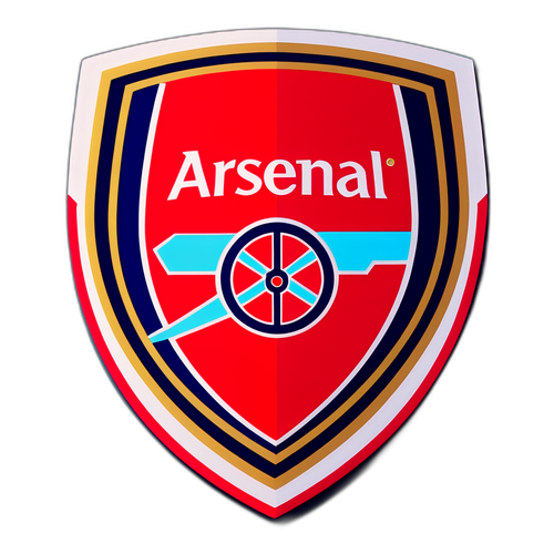 Arsenal Aufkleber mit Stadion und Vereinswappen